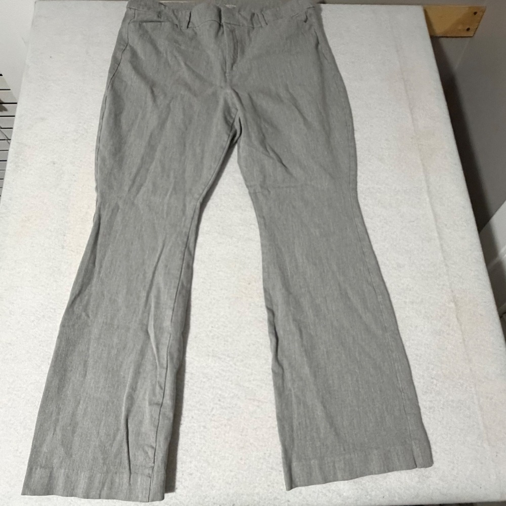 Old Navy Pixie Flare Gray High Rise Pants Trousers Size 16 Heathered Workwear